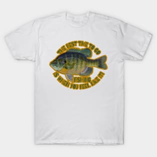 The Best Time To Go Fishing Sticker and Magnets | Blue Gill | Cherie(c)2021 T-Shirt